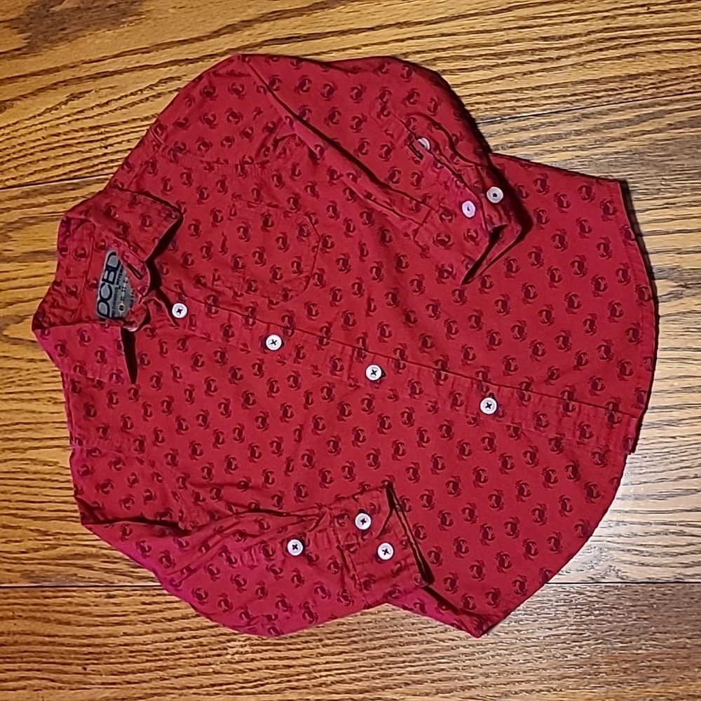 DCBD Lobster Button Down Shirt - Boy's 3T